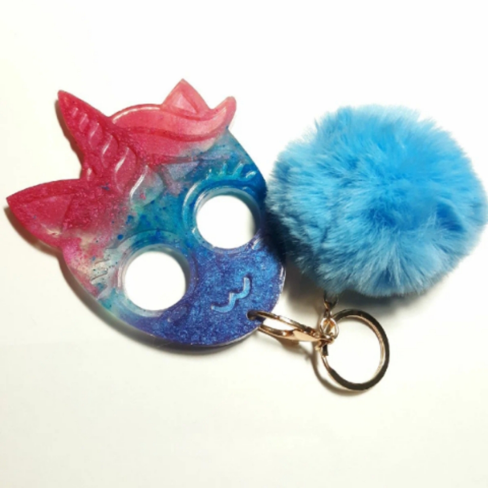 Resin Unicorn Protection Pal Self-defense Keychain
